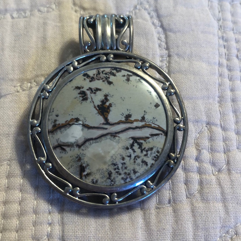 Picture jasper pendant 925